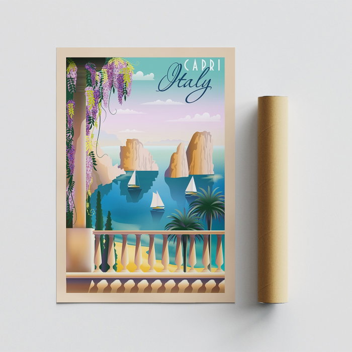 Wallity Italy - 1960 Póster A4 Decorativo 21 x 29.7 cm Mate Satinado